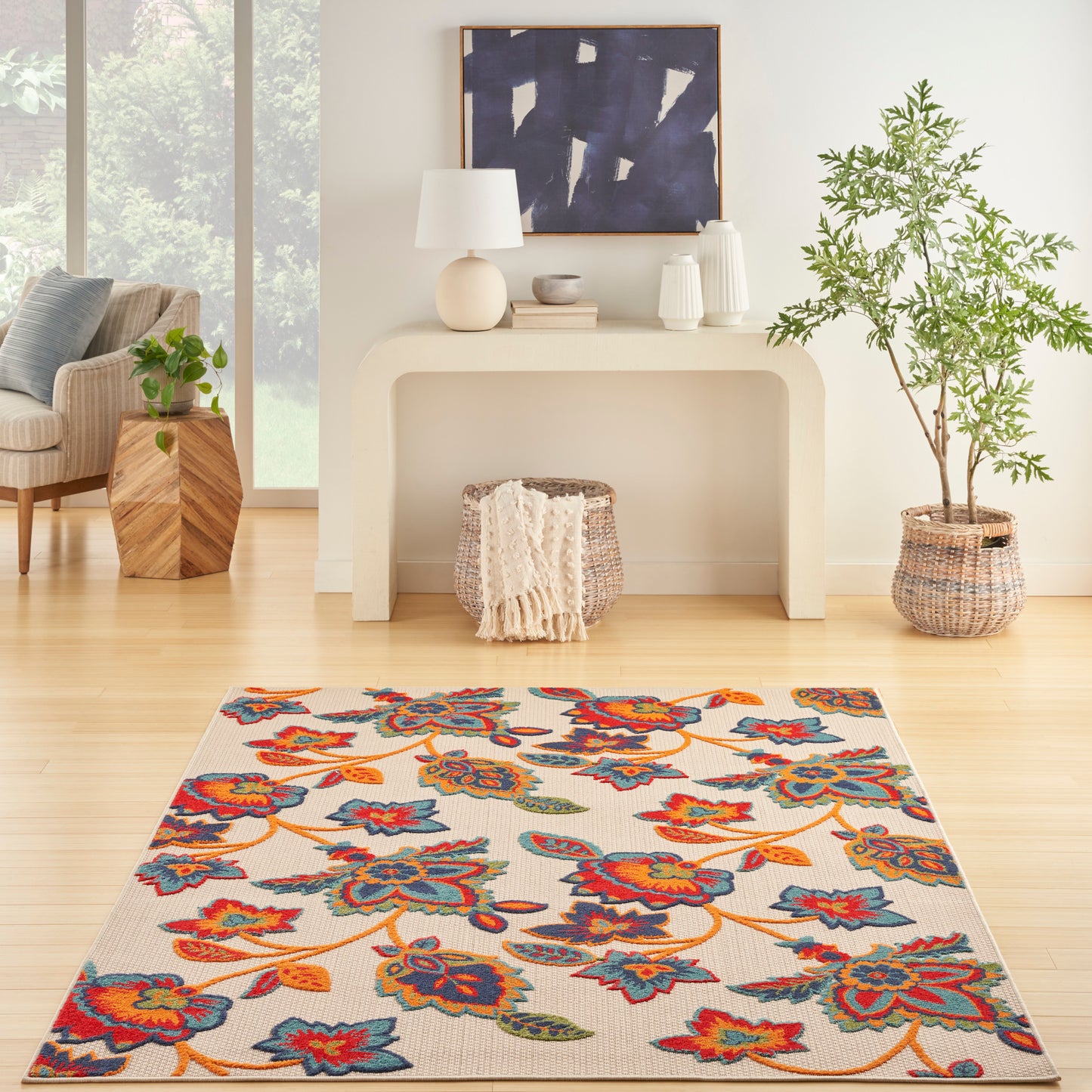 Nourison Home Aloha  Multicolor  Contemporary
