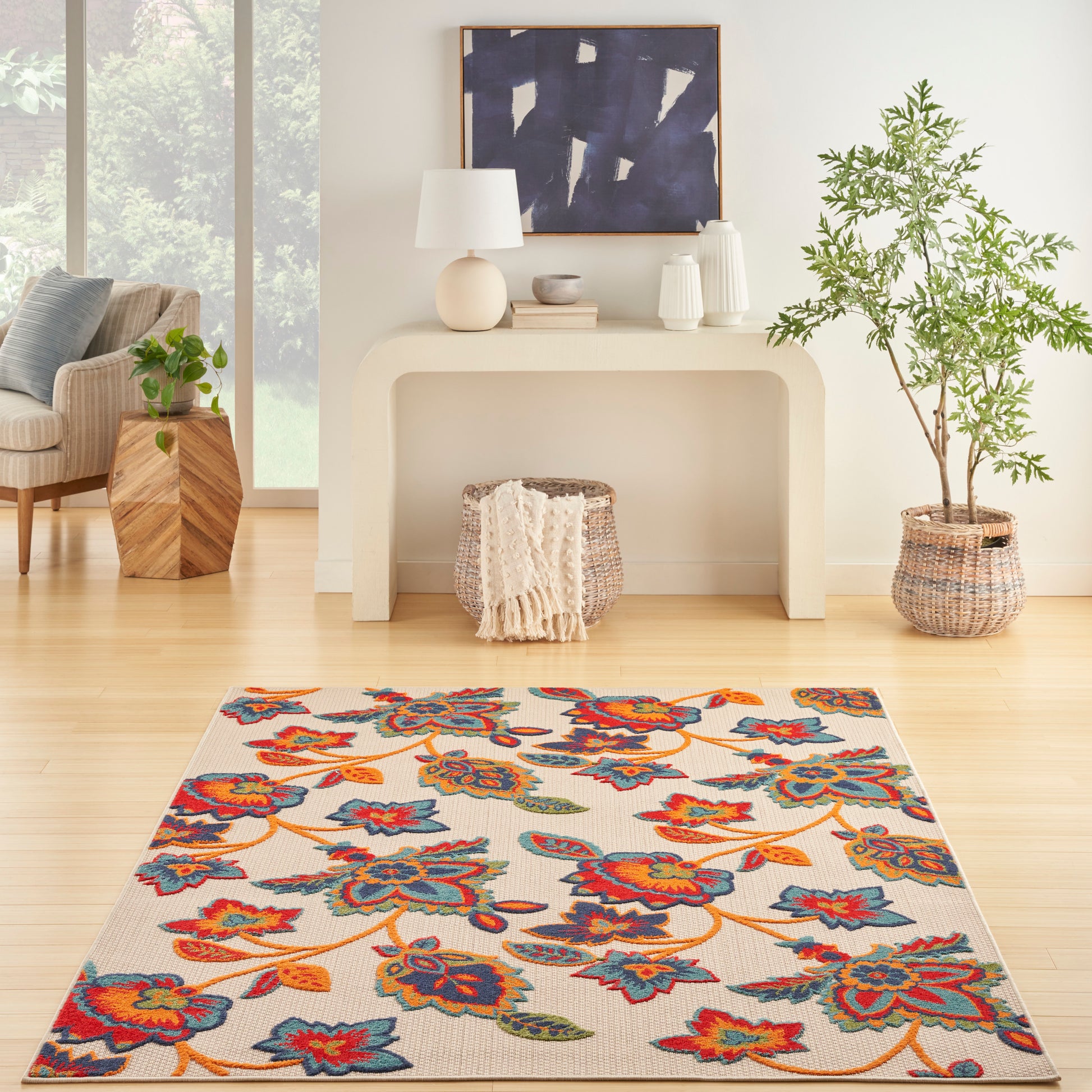 Nourison Home Aloha  Multicolor  Contemporary