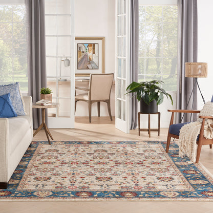 Nourison Home Karisma  Ivory Blue  Traditional