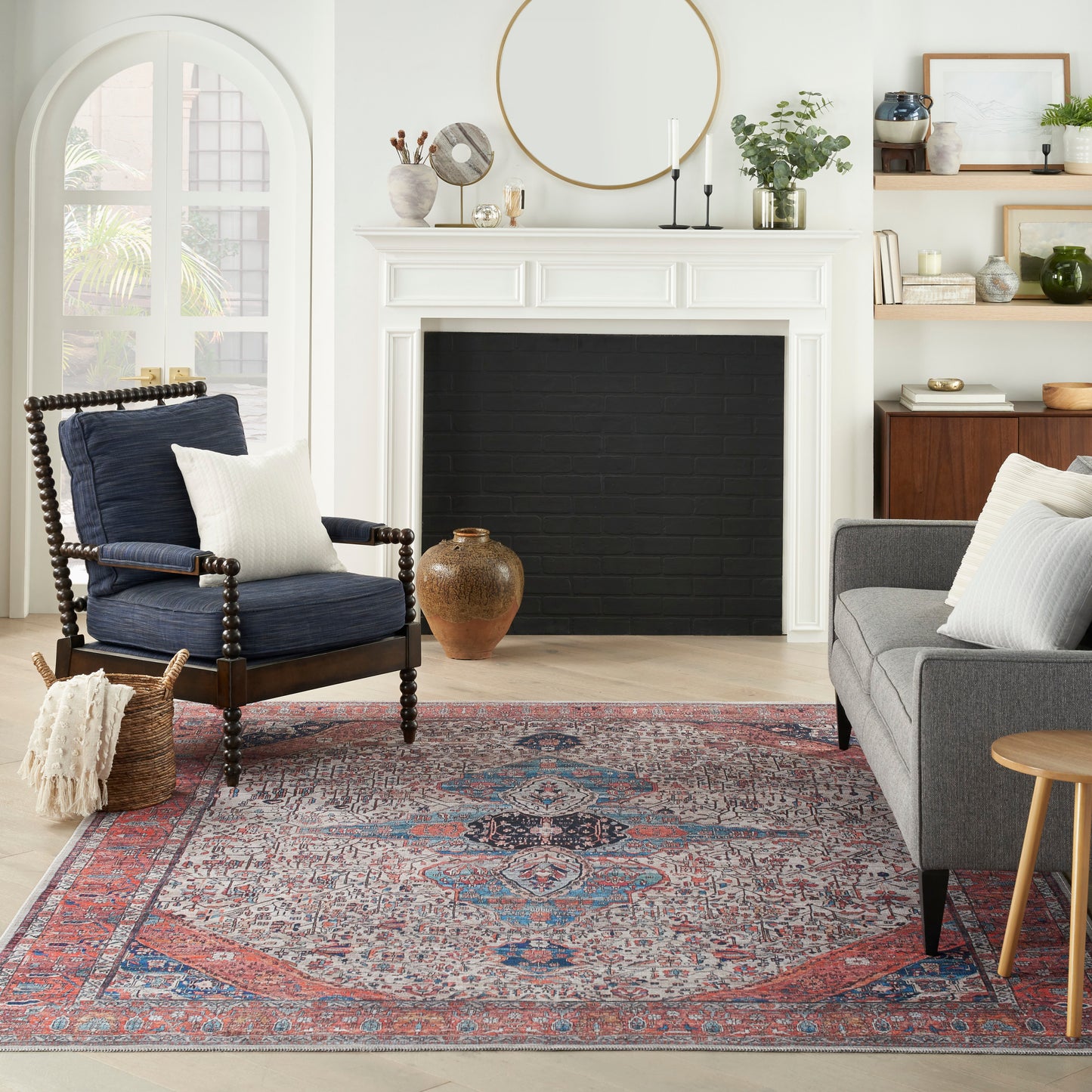 Nourison Home Grand Washables  Ivory Brick  Traditional