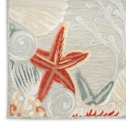 Nourison Home Suncoast  Grey Multicolor  Contemporary