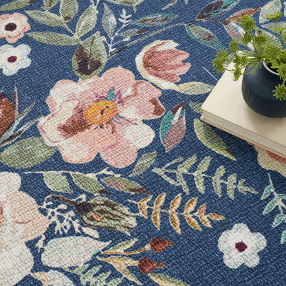 Nourison Home Nourison Washables  Navy Multicolor  Traditional