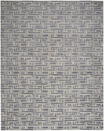 Nourison Home Serenity Home SRH04 Blue Ivory Transitional Loom-woven Rug
