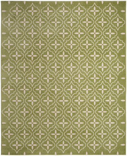 Nourison Home Nourison Essentials NRE04 Green Ivory Contemporary Power-loomed Rug