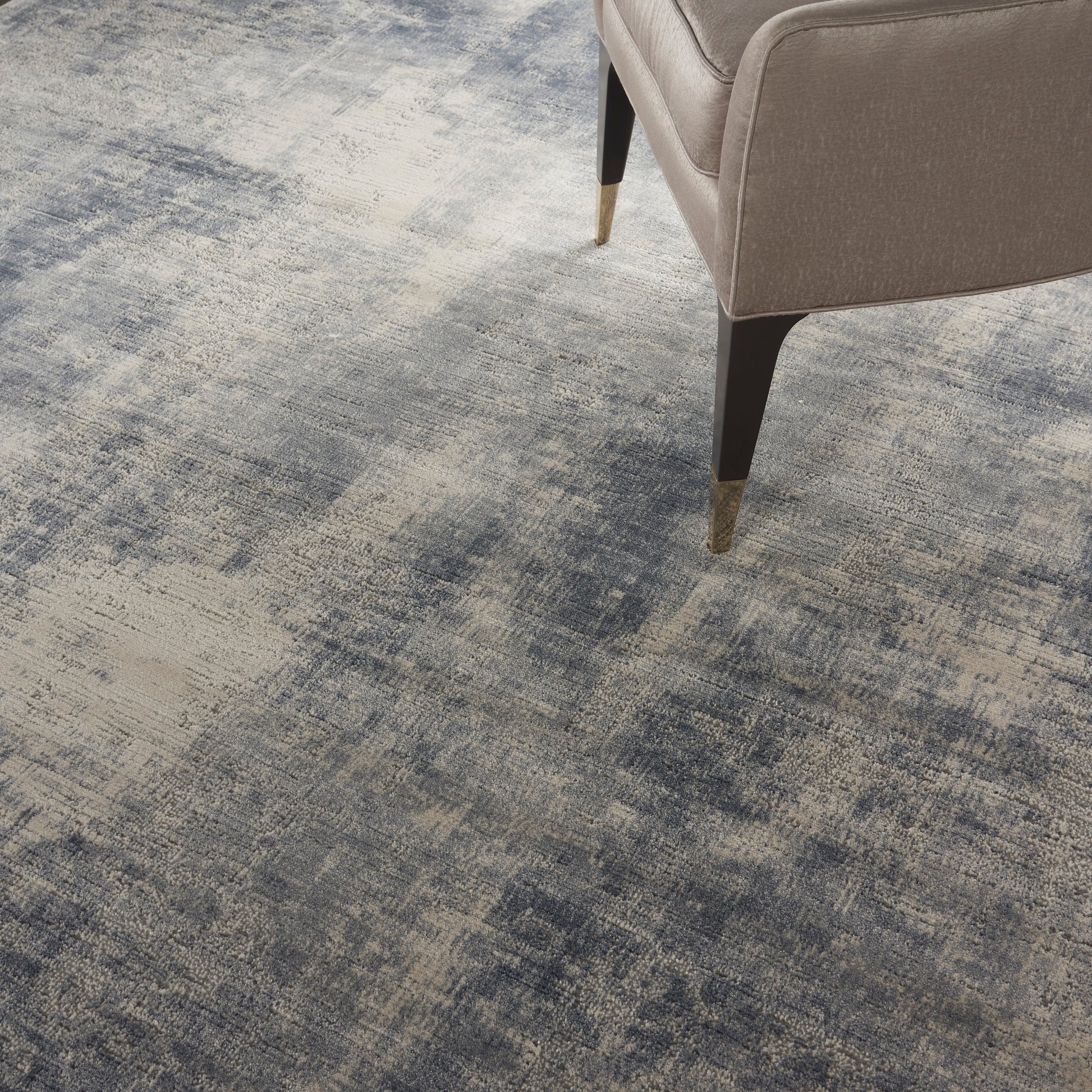 Nourison Home Rustic Textures  Blue Ivory  Contemporary