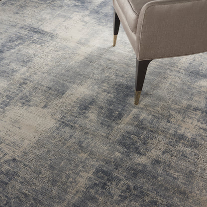 Nourison Home Rustic Textures  Blue Ivory  Contemporary