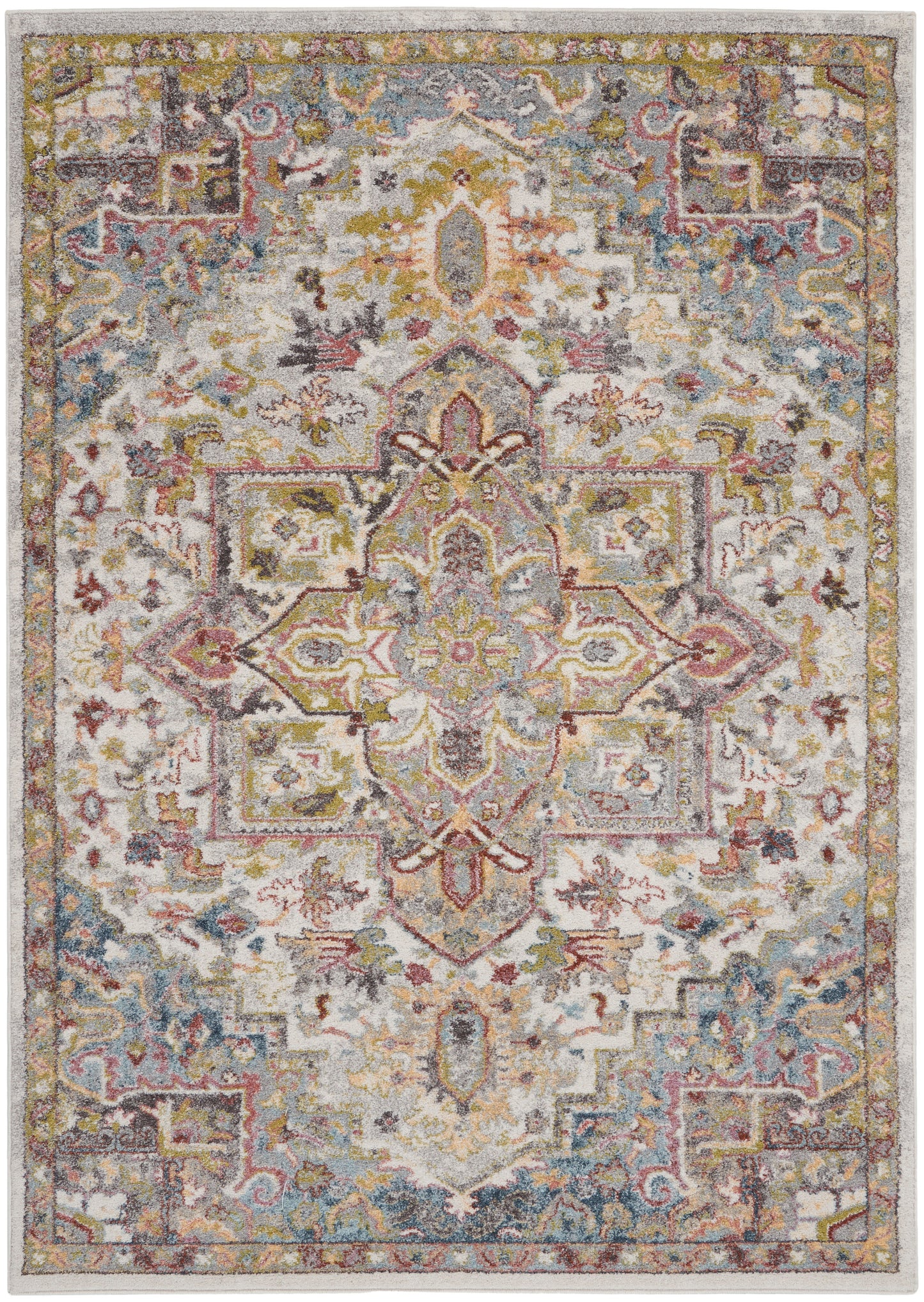 Nourison Home Soraya SOR04 Ivory Multicolor Traditional Power-loomed Rug