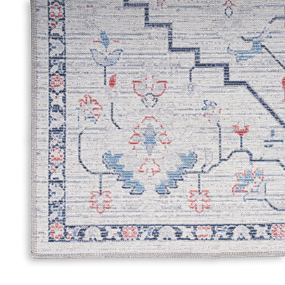 Nourison Home New Concept Washables  Ivory Blue  Contemporary