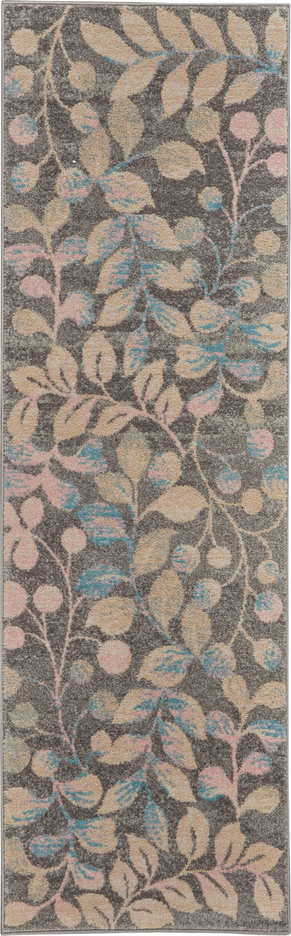Nourison Home Tranquil TRA03 Grey Beige Contemporary Power-loomed Rug