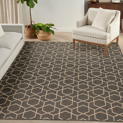 Nourison Home Horizon Indoor/Outdoor  Charcoal  Contemporary