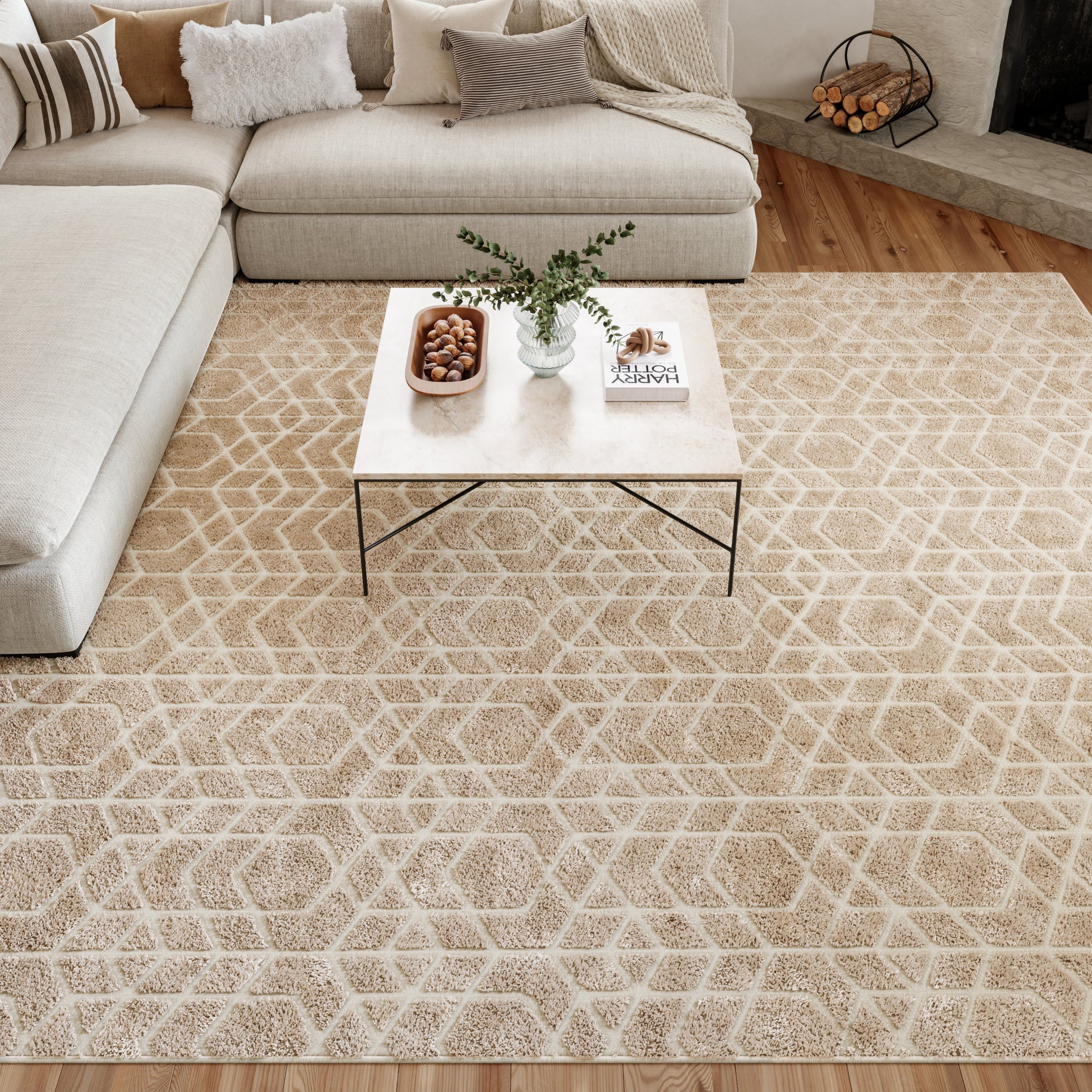 Nourison Home Washable Charm  Beige Ivory  Contemporary