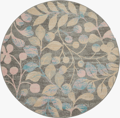 Nourison Home Tranquil TRA03 Grey Beige Contemporary Power-loomed Rug