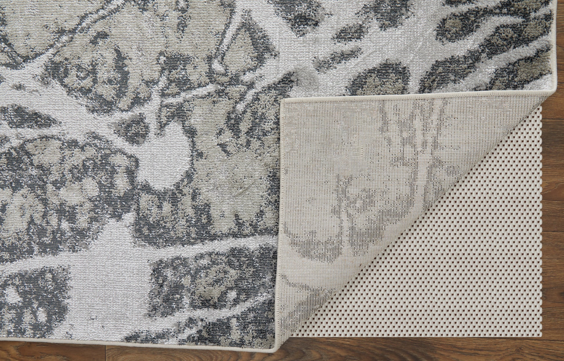 Feizy Astra  Gray Silver Transitional/Industrial/Casual