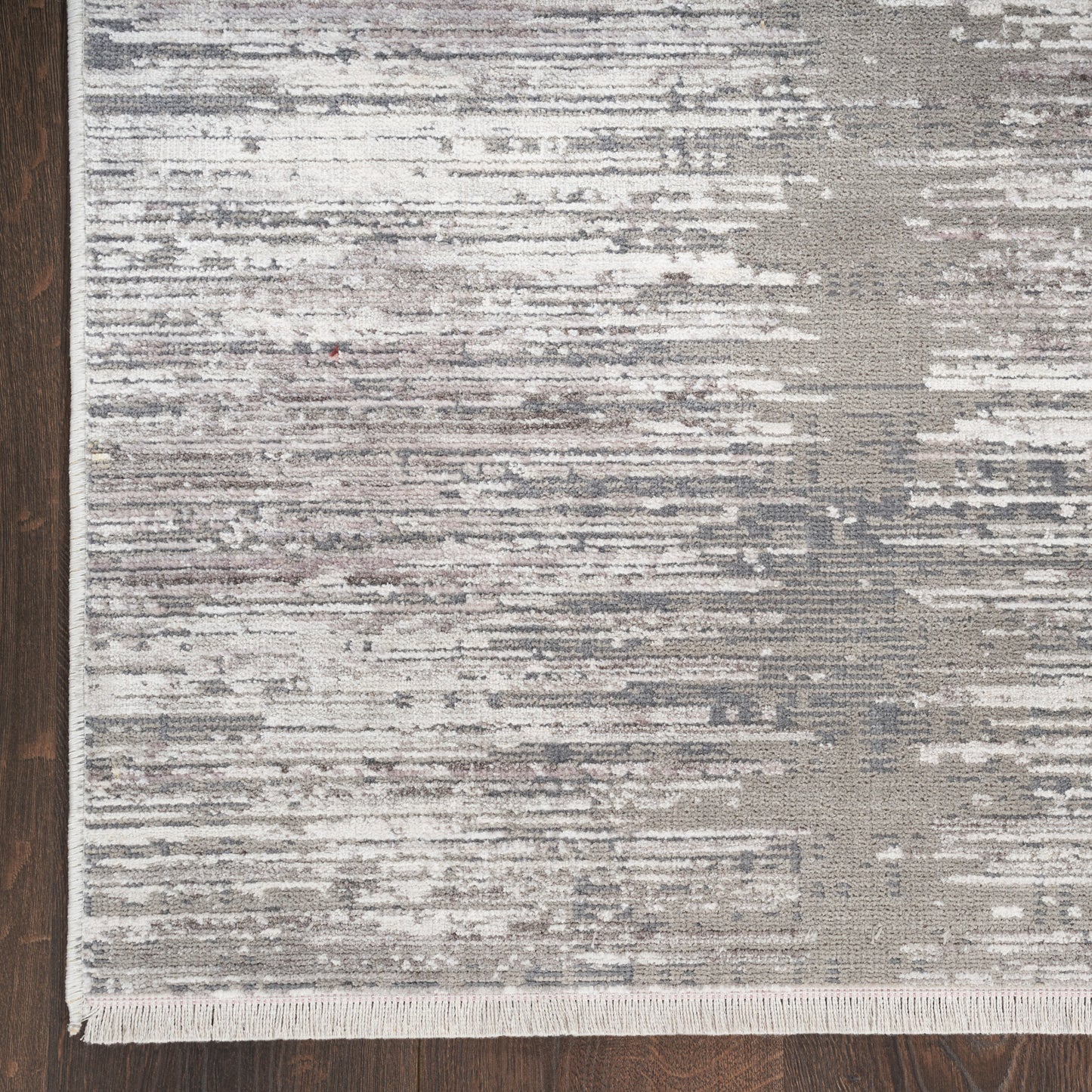 Nourison Home Abstract Hues  Grey White  Contemporary