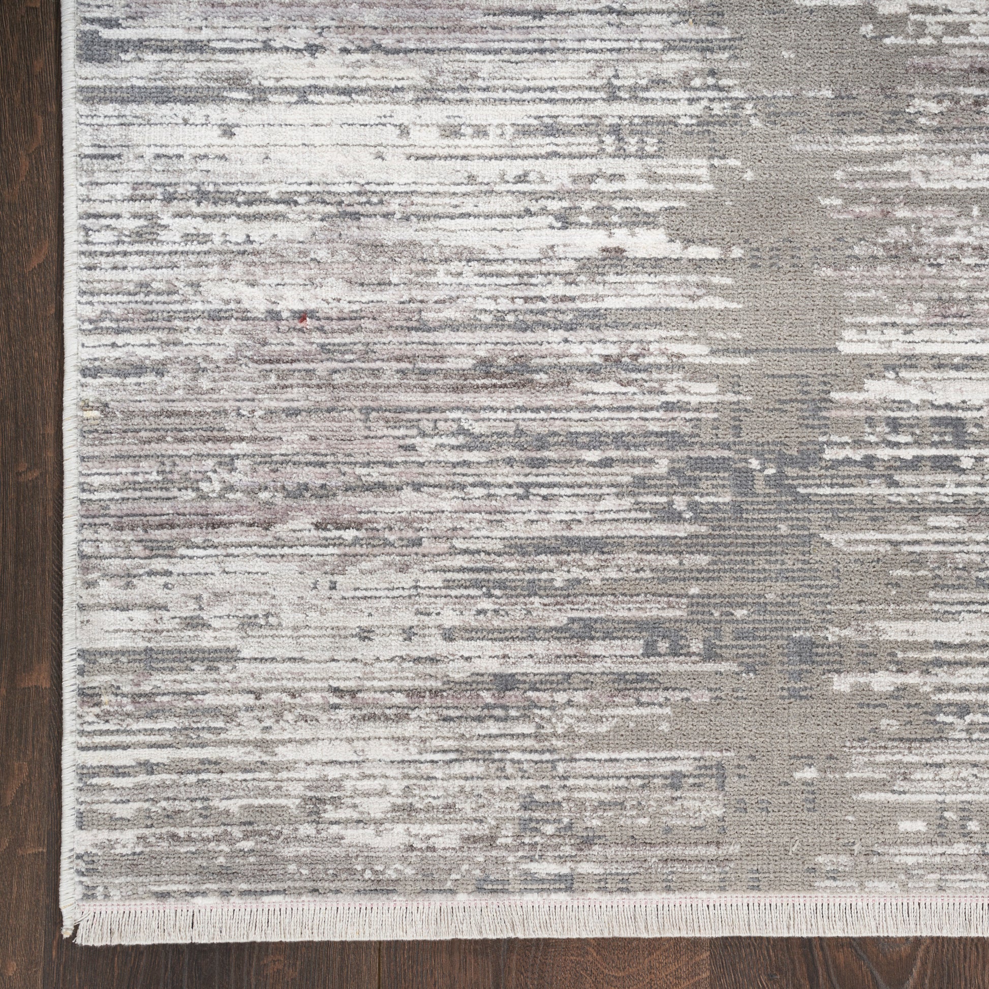 Nourison Home Abstract Hues  Grey White  Contemporary