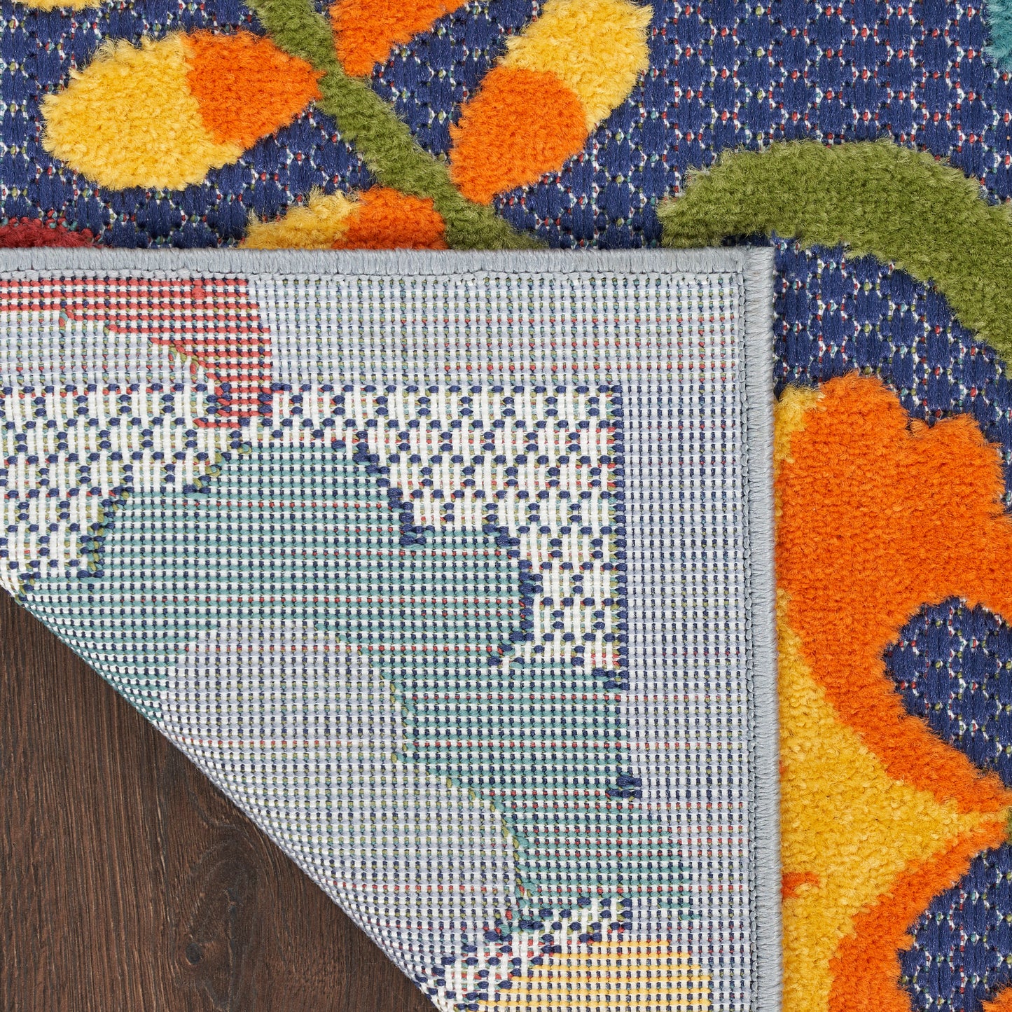 Nourison Home Aloha  Navy Multicolor  Contemporary