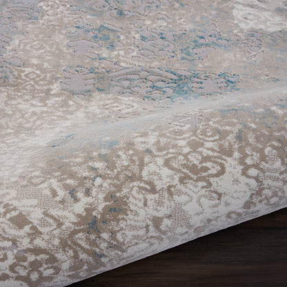 Nourison Home Karma  Ivory Light Blue  Transitional