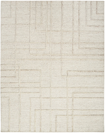 Calvin Klein CK045 Impressions IMP01 Ivory Contemporary Hand Tufted Rug