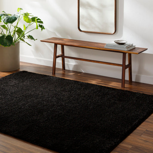 Surya Cloudy Shag CDG-2324 Black Modern Machinemade Rug