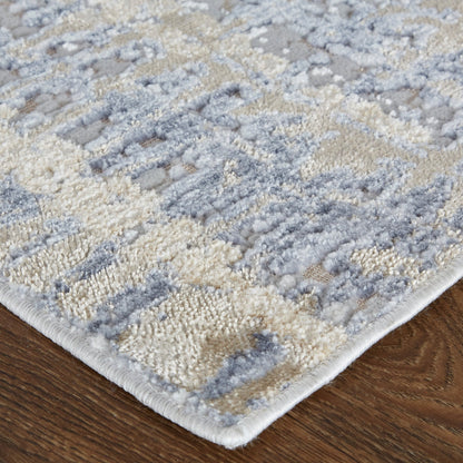 Feizy Laina 39G9F Blue Beige Transitional/Industrial Machine Woven Rug - Rugs - Feizy - Atlanta Designer Rugs