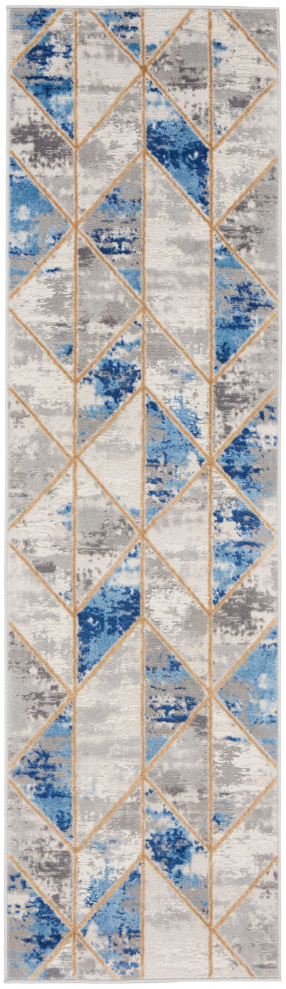 Nourison Home Elation ETN12 Grey Multicolor Contemporary Power-loomed Rug