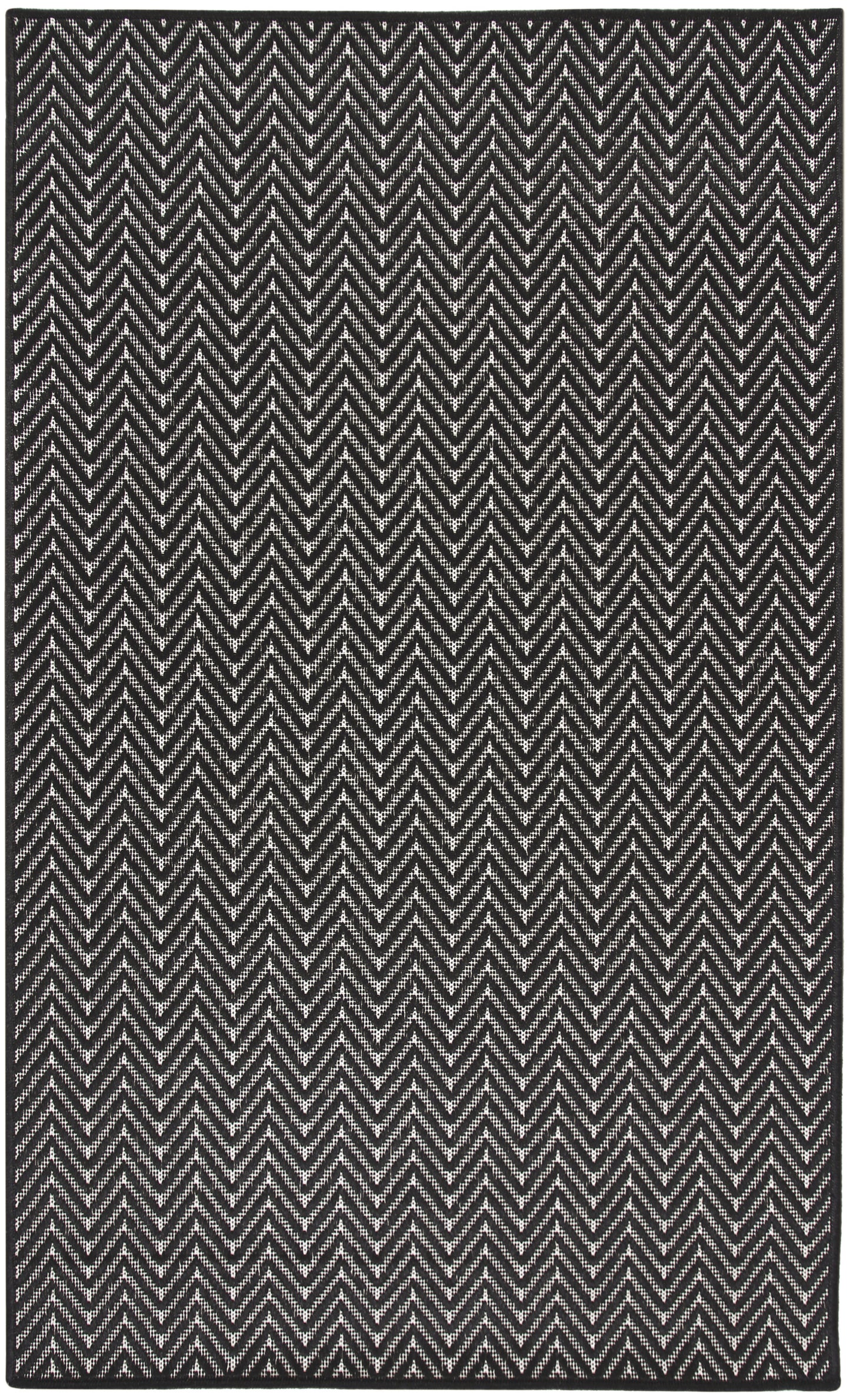 Nourison Home Horizon Indoor/Outdoor HOZ02 Black Contemporary Power-loomed Rug