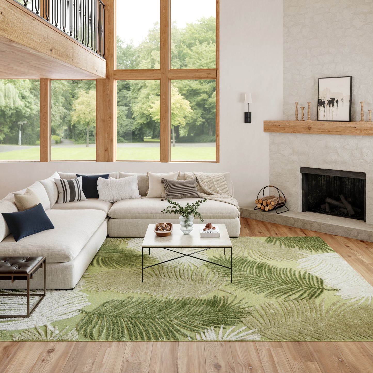 Nourison Home Suncoast  Green  Contemporary