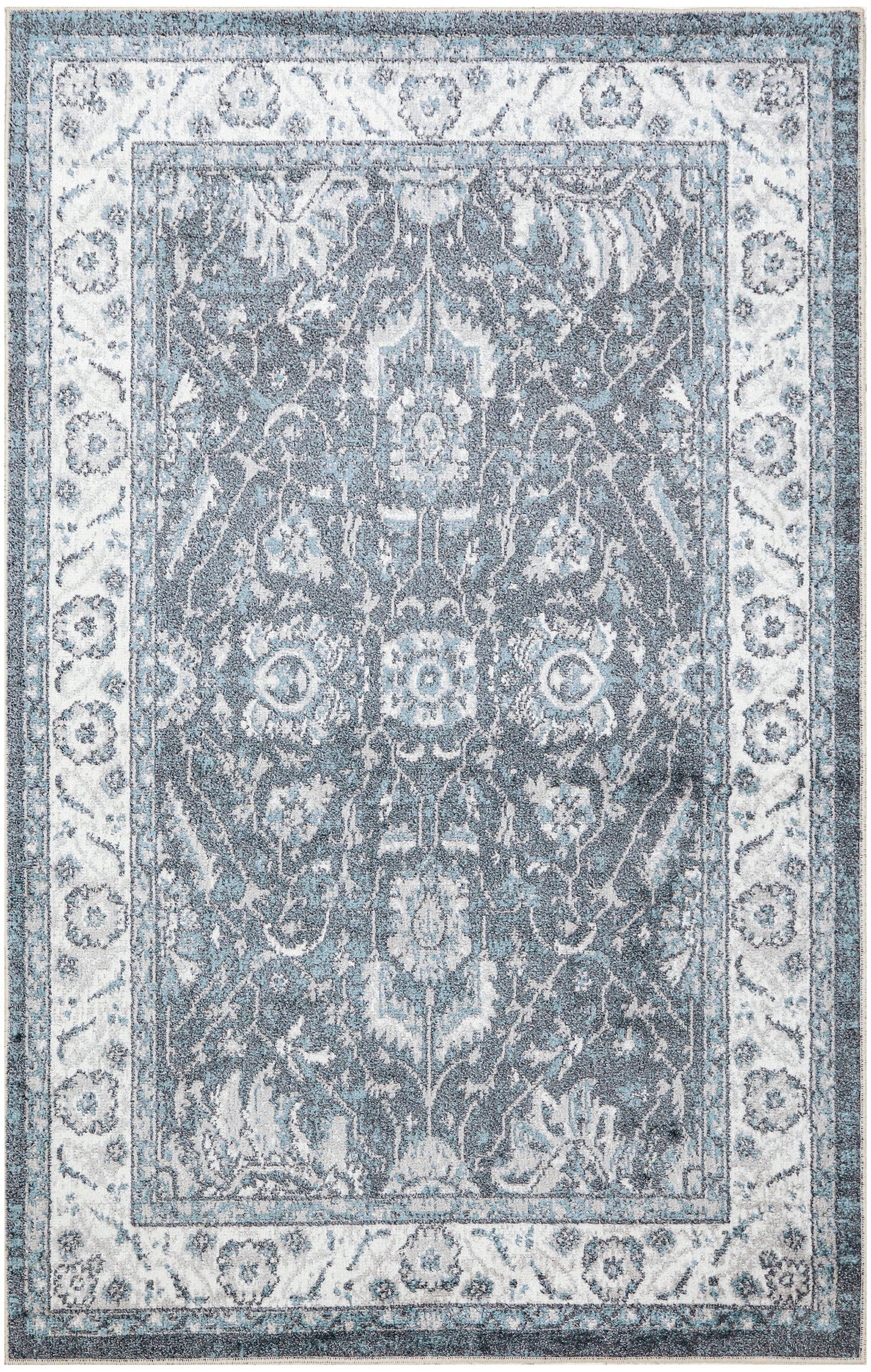 Nourison Home Astra Machine Washable ASW20 Slate Traditional Power-loomed Rug
