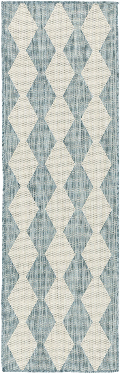 Nourison Home Positano POS04 Aqua Contemporary Power-loomed Rug