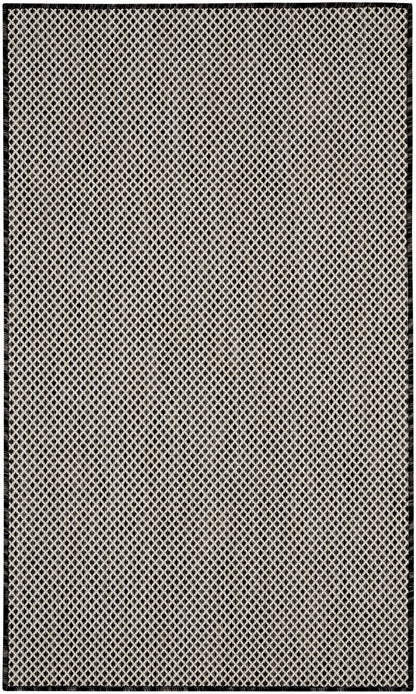 Nourison Home Courtyard COU01 Black White Contemporary Power-loomed Rug