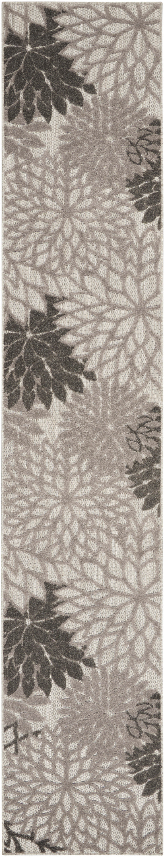 Nourison Home Aloha ALH05 Silver Grey Contemporary Power-loomed Rugs