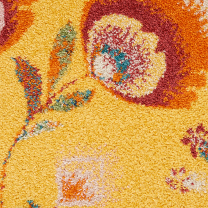 Nourison Home Allur  Yellow Multicolor  Contemporary