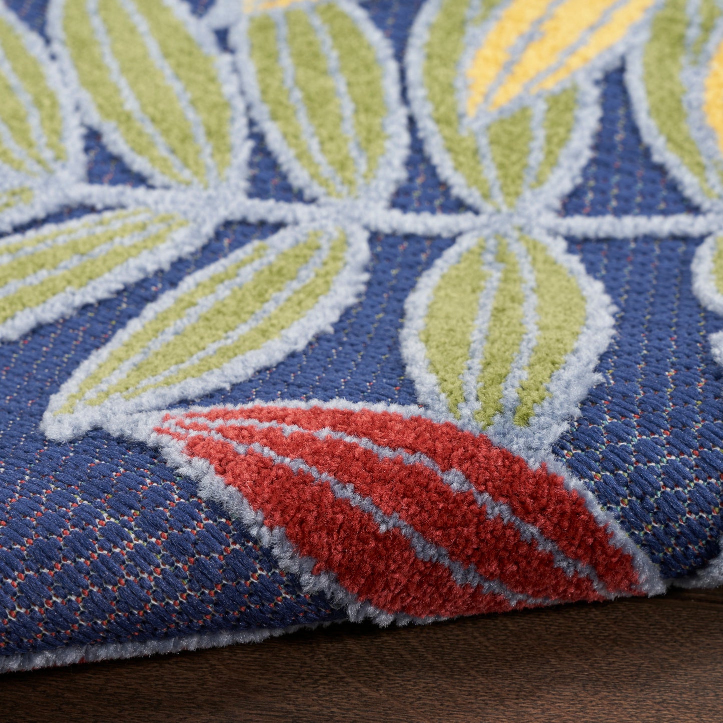 Nourison Home Aloha  Navy Multicolor  Contemporary