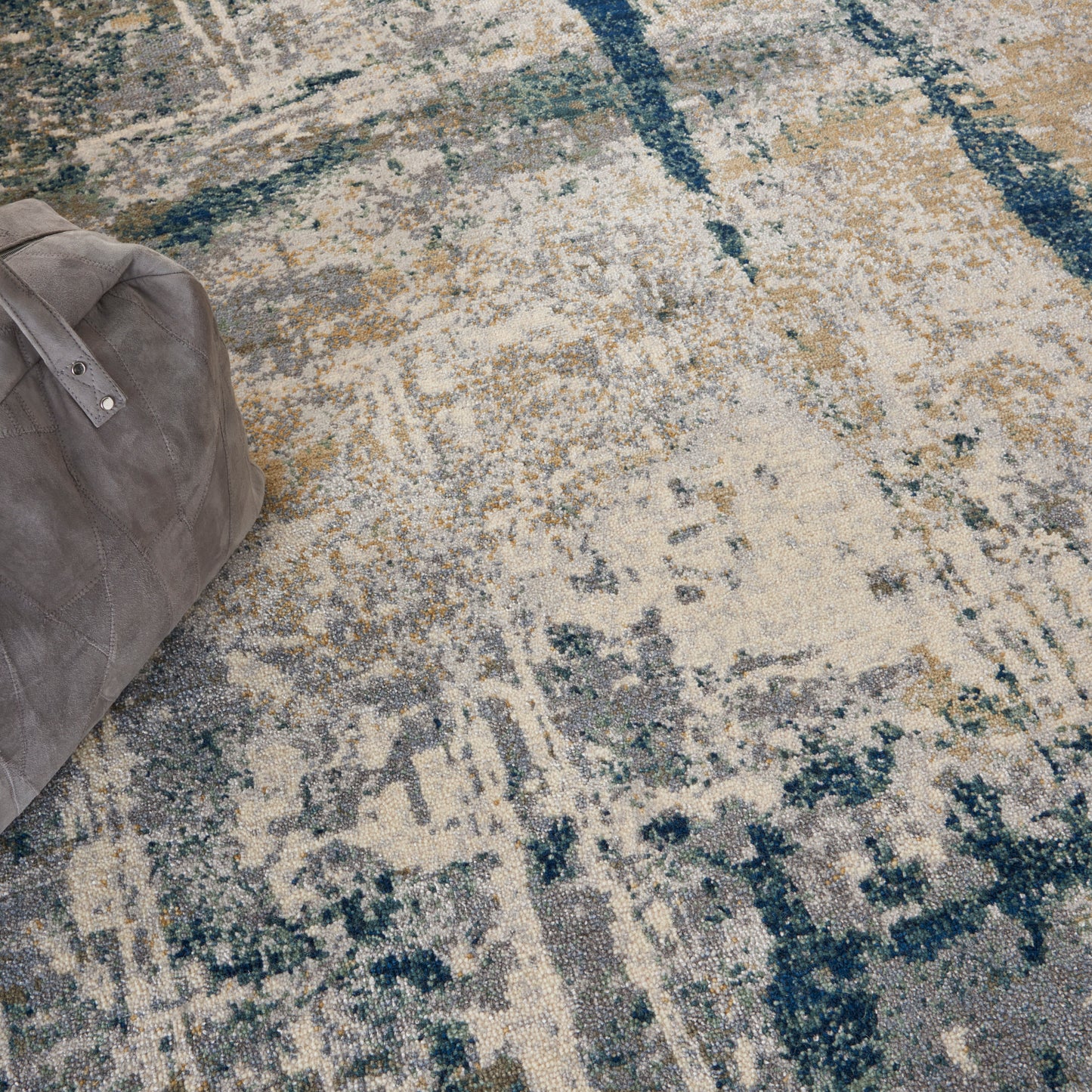 Nourison Home Artworks  Ivory Navy  Contemporary