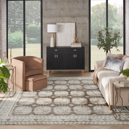 Nourison Home Dekor  Ivory Brown  Traditional