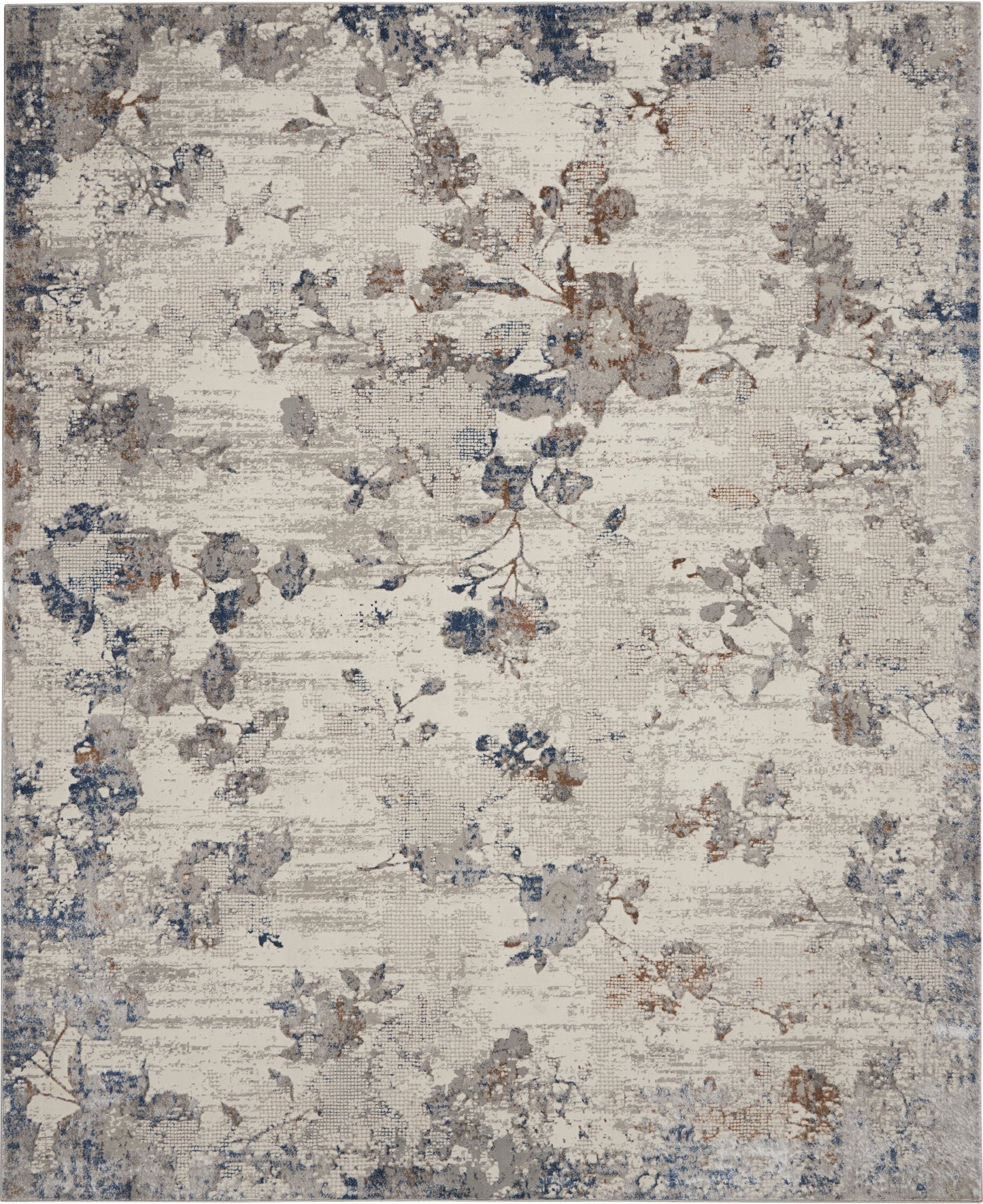 Nourison Home Royal Terrace KI40 Ivory Grey Contemporary Power-loomed Rug