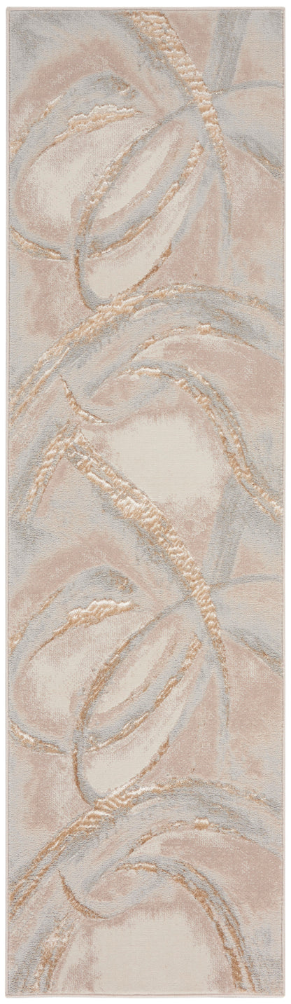 Nourison Home Splash BSK01 Beige Grey Contemporary Power-loomed Rug