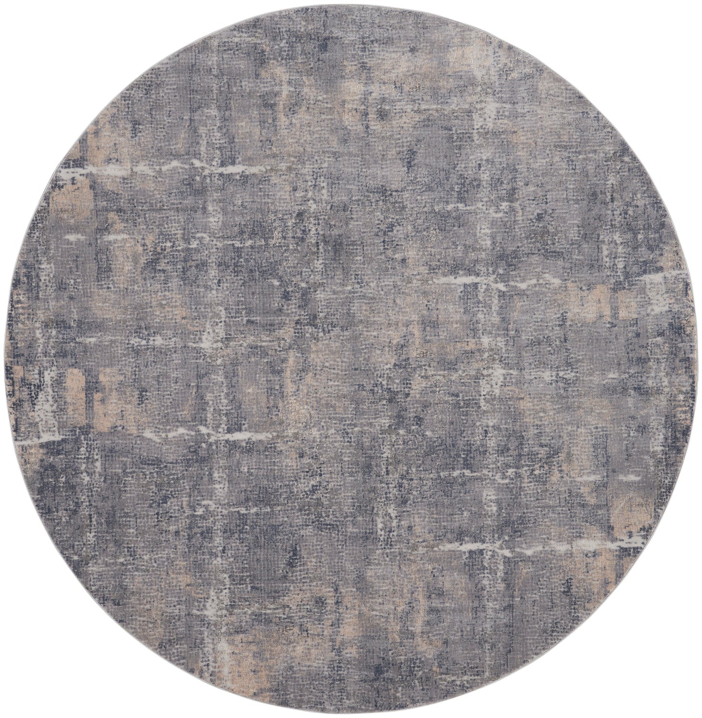 Nourison Home Rustic Textures RUS06 Grey Beige Contemporary Power-loomed Rugs