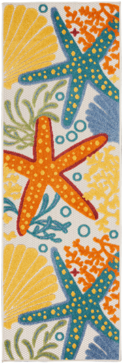 Nourison Home Aloha ALH24 Multicolor Contemporary Power-loomed Rugs