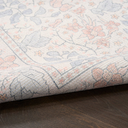 Nourison Home Botanical Washables  Ivory Multicolor  Contemporary