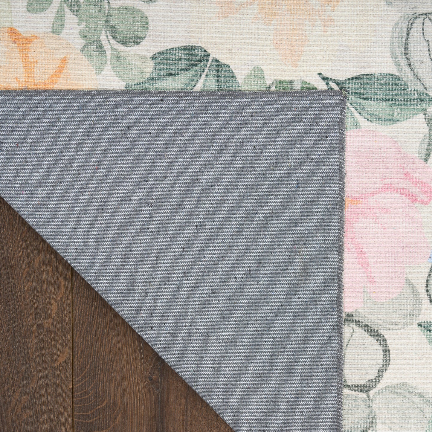 Nourison Home Botanical Washables  Ivory Multicolor  Contemporary