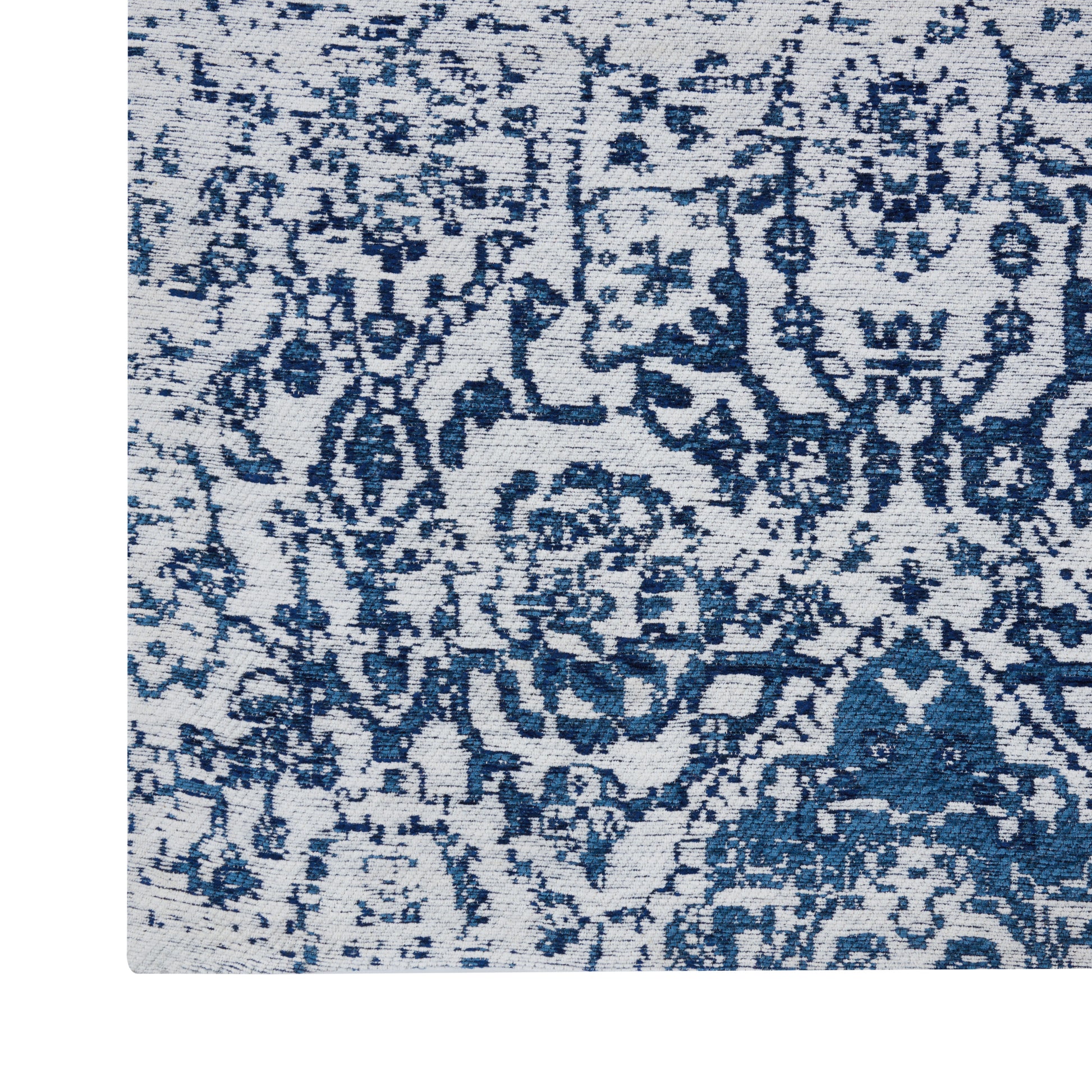 Nourison Home Damask  Ivory Navy  Transitional