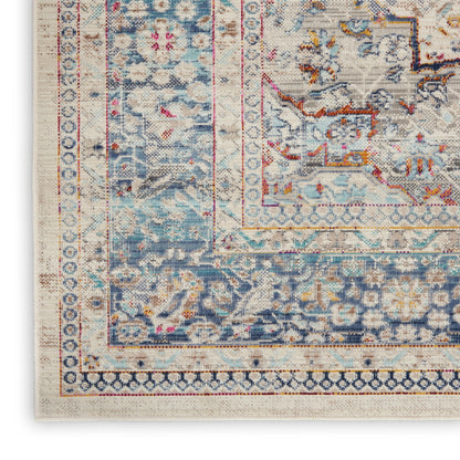 Nourison Home Vintage Kashan  Ivory Blue  Traditional