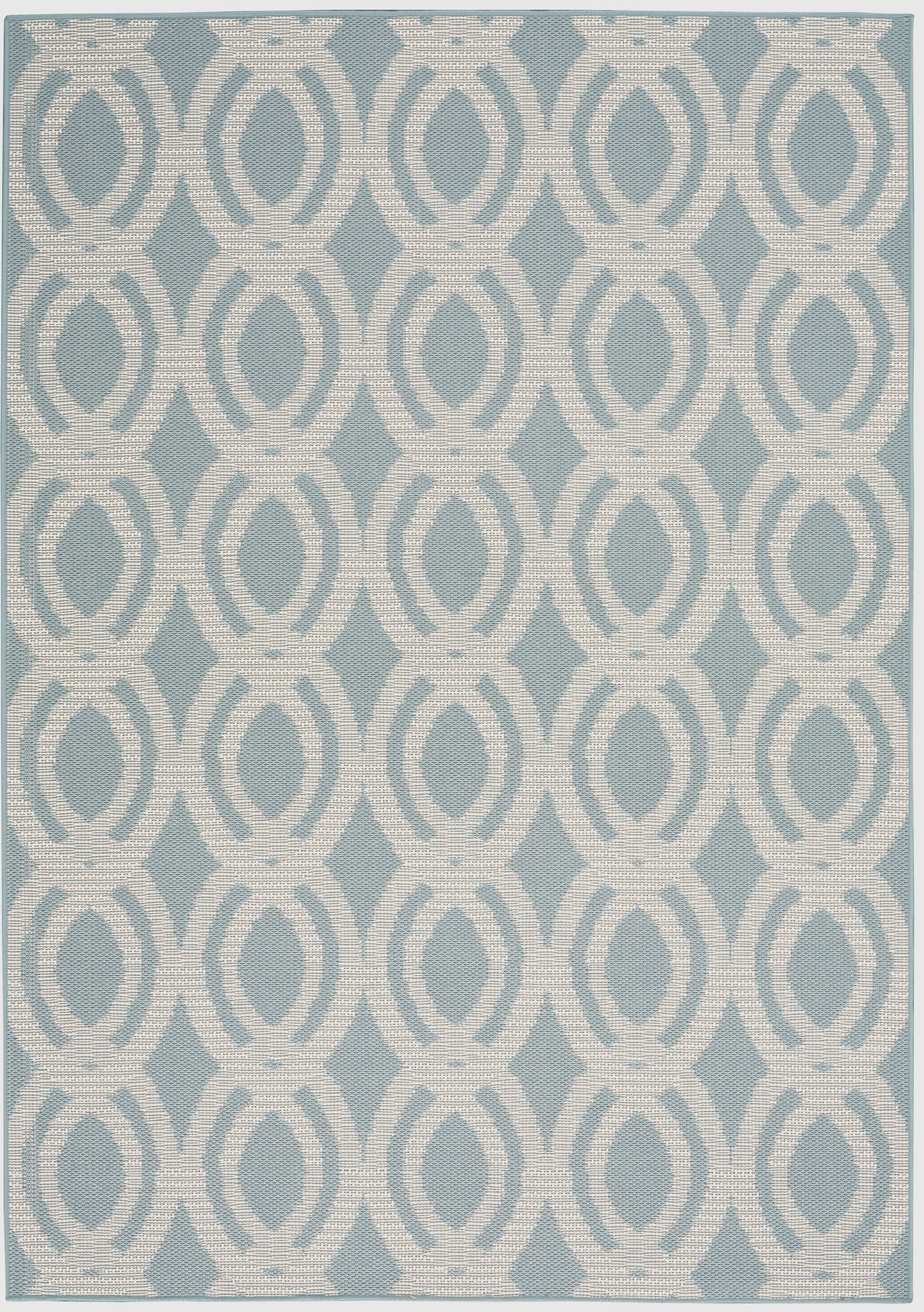 Nourison Home Aruba  Light Blue Cream  Contemporary