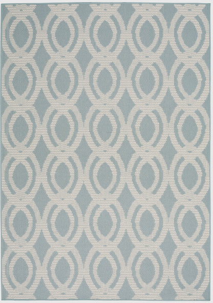 Nourison Home Aruba  Light Blue Cream  Contemporary