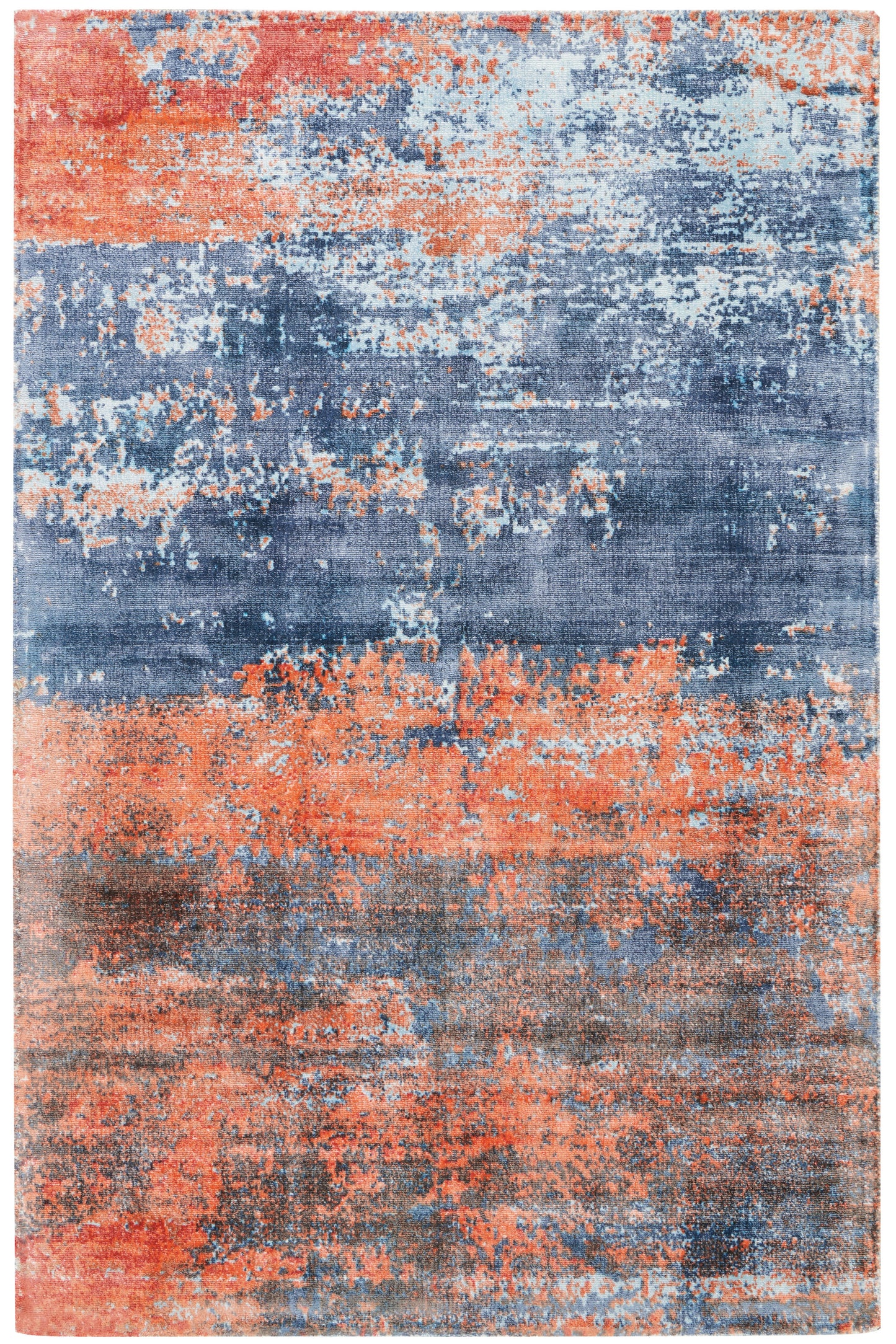 Nourison Home Safari Dreams KI374 Blue Brick Contemporary Loomed Rug