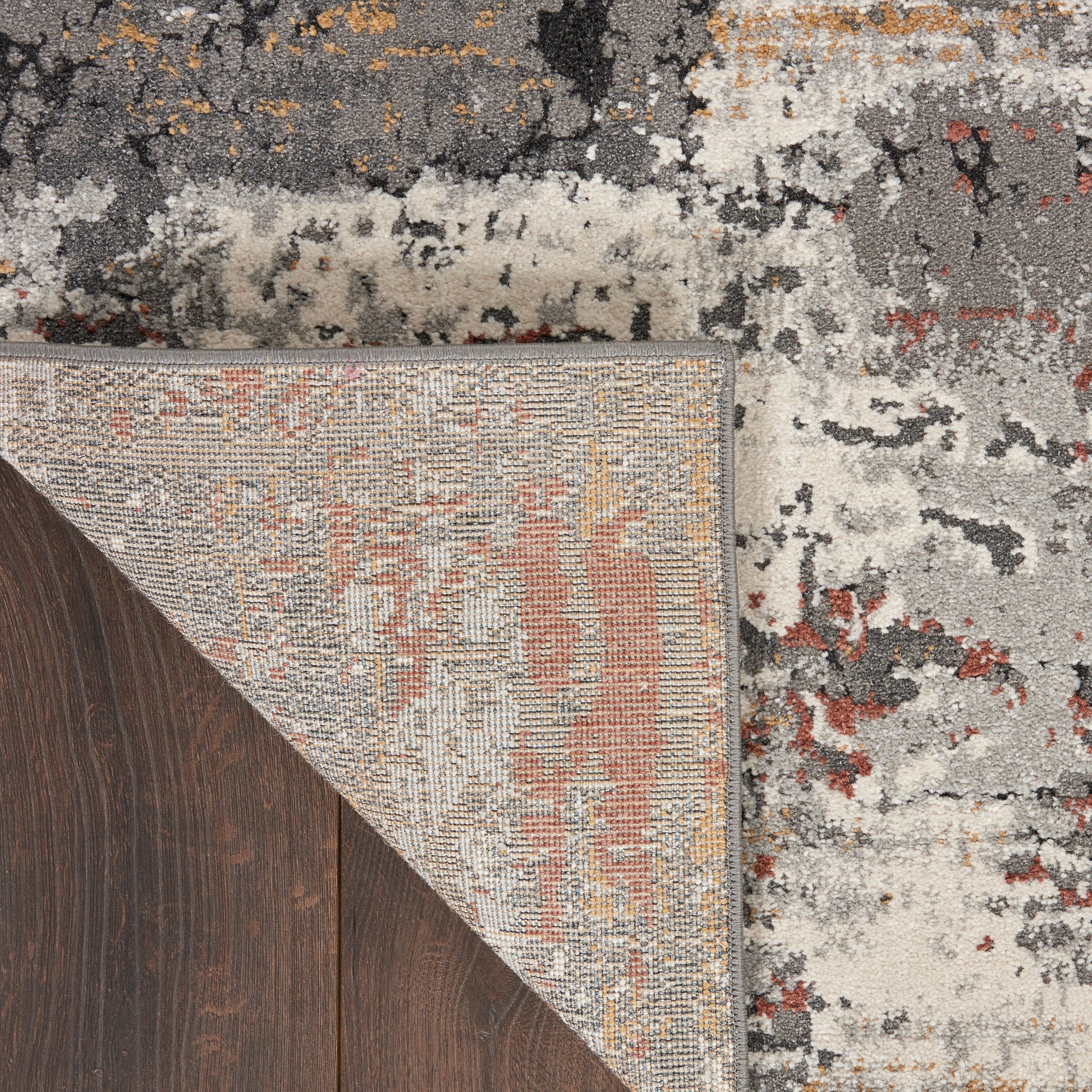 Nourison Home Tangra  Grey Multicolor  Contemporary