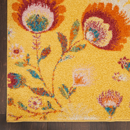 Nourison Home Allur  Yellow Multicolor  Contemporary