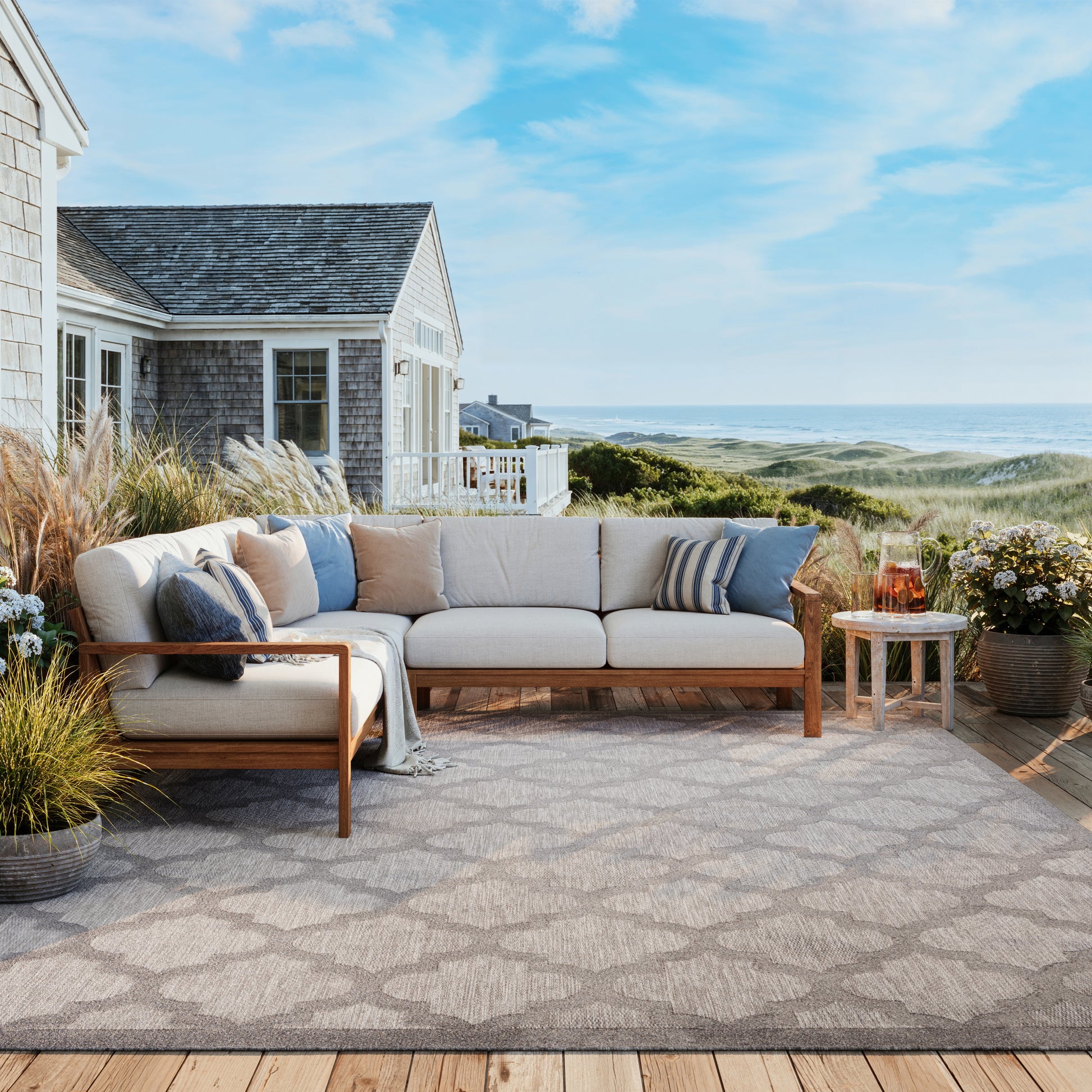 Nourison Home Easy Care  Silver Grey  Contemporary