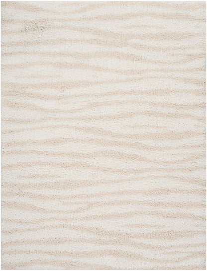 Nourison Home Modern Shag MMD05 Ivory Beige Contemporary Power-loomed Rug